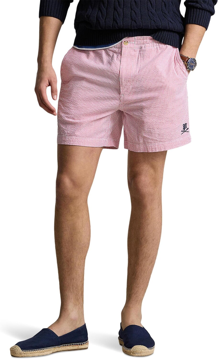 

Шорты Polo Ralph Lauren 6-Inch Polo Prepster Seersucker Shorts, цвет Pink Seersucker/Gthc P Emb