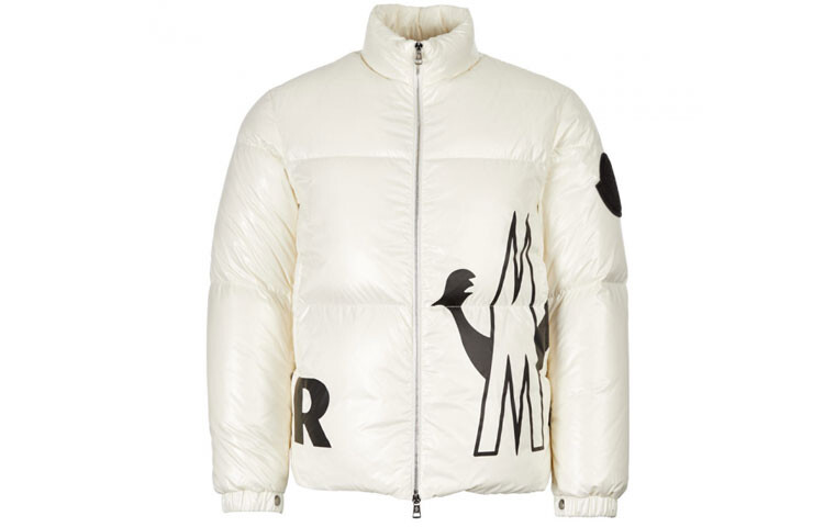 

Пуховик мужской белый Moncler