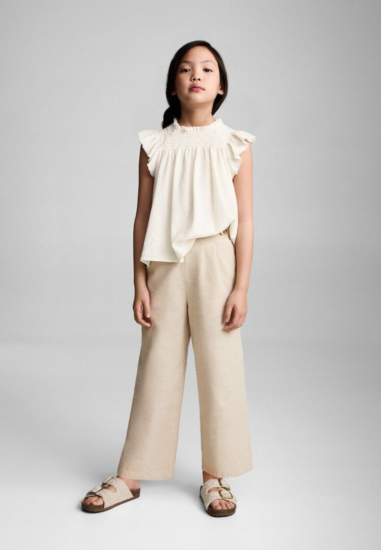 

Блуза Mango Kids, слоновая кость