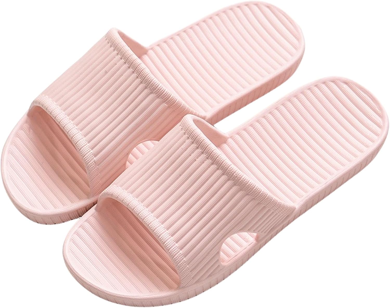 

Сланцы для душа AiJiaTu, нескользящие шлепанцы для душа, для использования внутри и снаружи, мягкая пена, обувь для ванной, унисекс, розовый