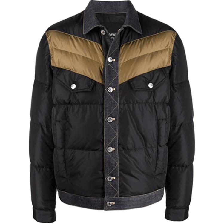 

DSQUARED 2 Блестящая пуховая куртка с лацканами, Black