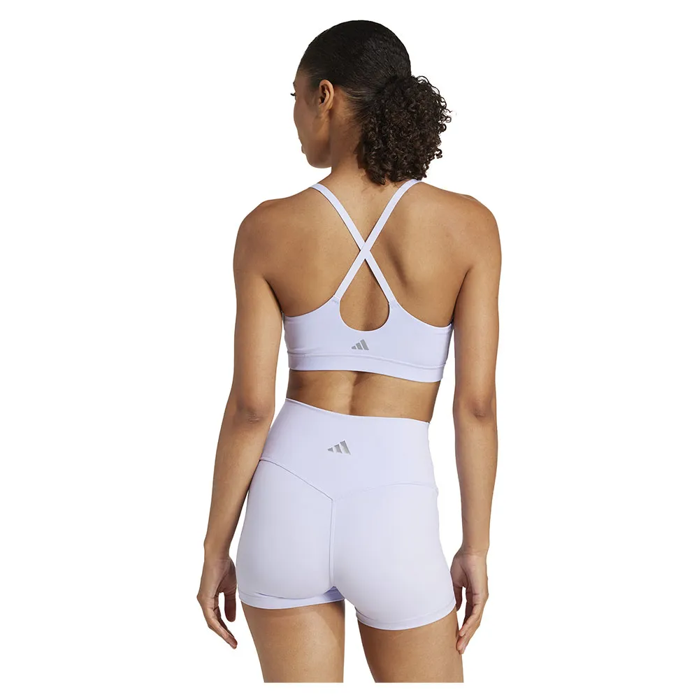 Спортивный бюстгальтер adidas All Me Low Impact Sports Bra, белый — фото 2