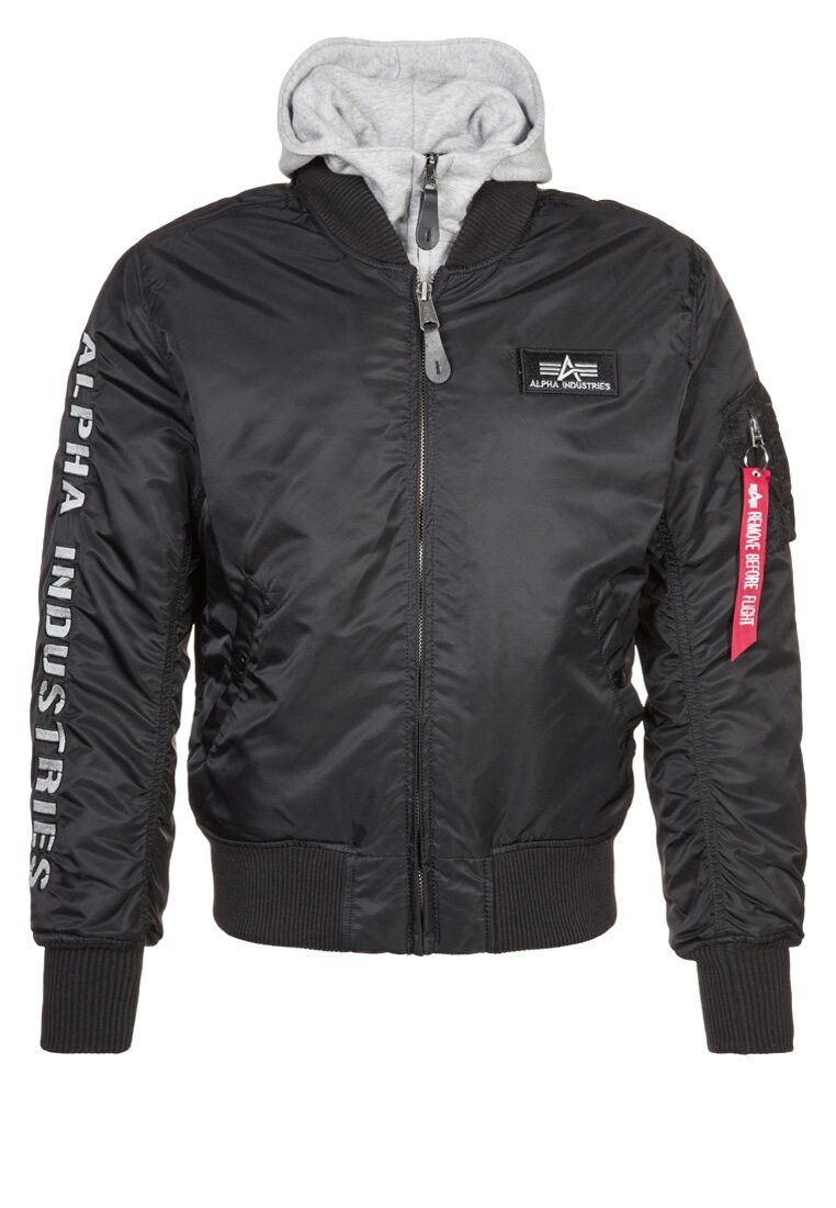 

Легкая куртка Alpha Industries, черный/серый