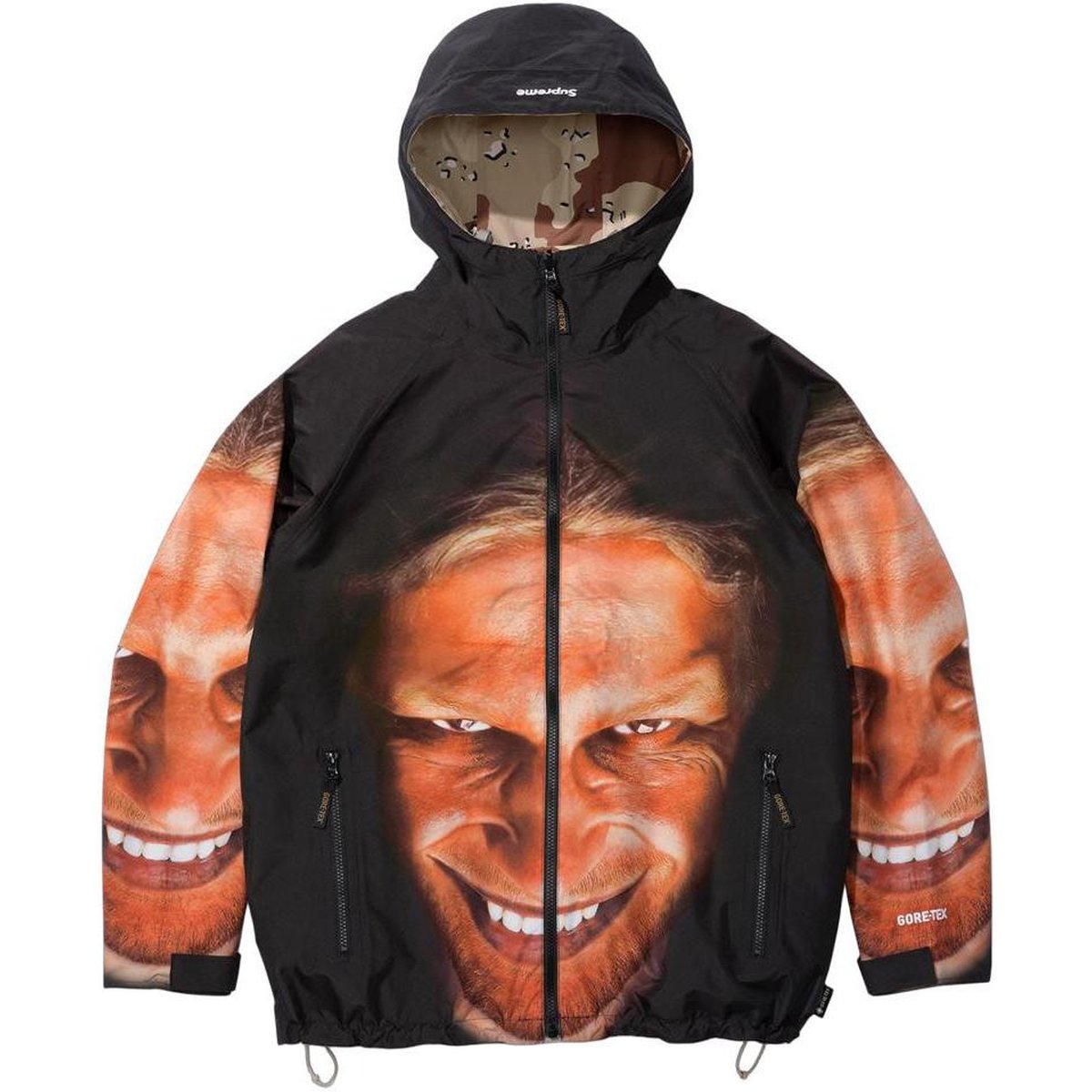 

Supreme Реверсивная куртка Aphex Twin с капюшоном из ткани GORE-TEX, Camouflage/CAMO