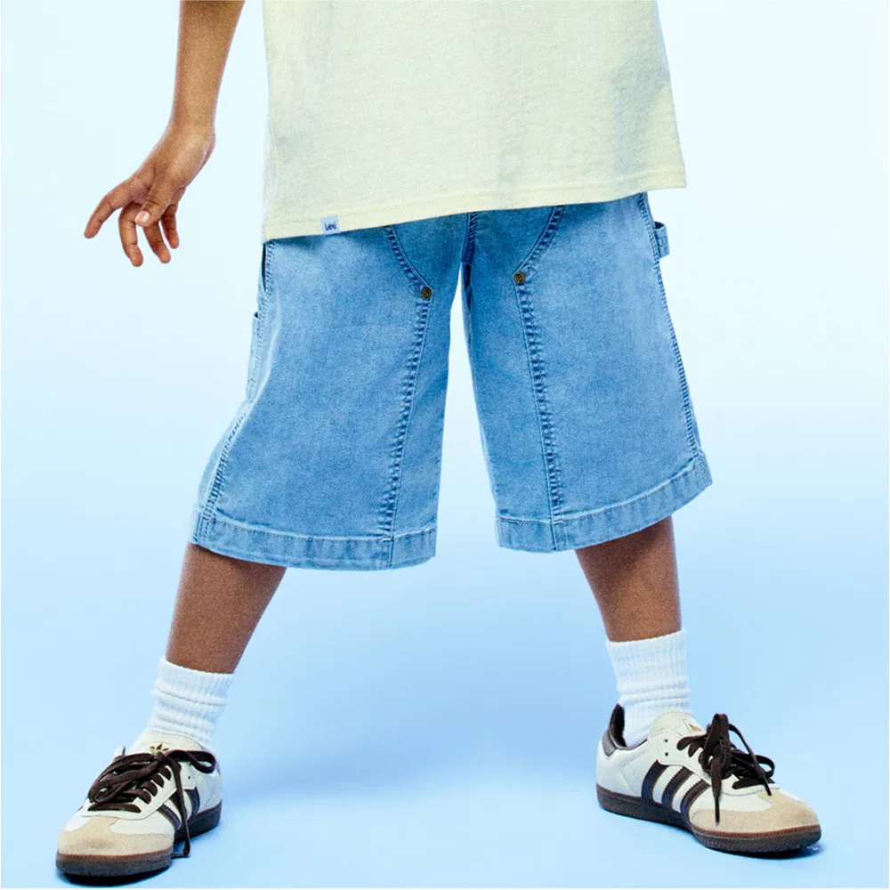 Детские джинсовые шорты Cowboy Double Knee 5-й длины цвета Indigo Light от Lee Kids