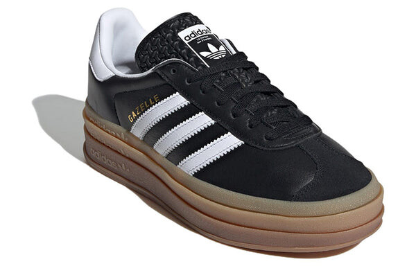 Кроссовки (WMNS) Adidas Originals Gazelle Shoes 'Black White Gum', черный — фото 3