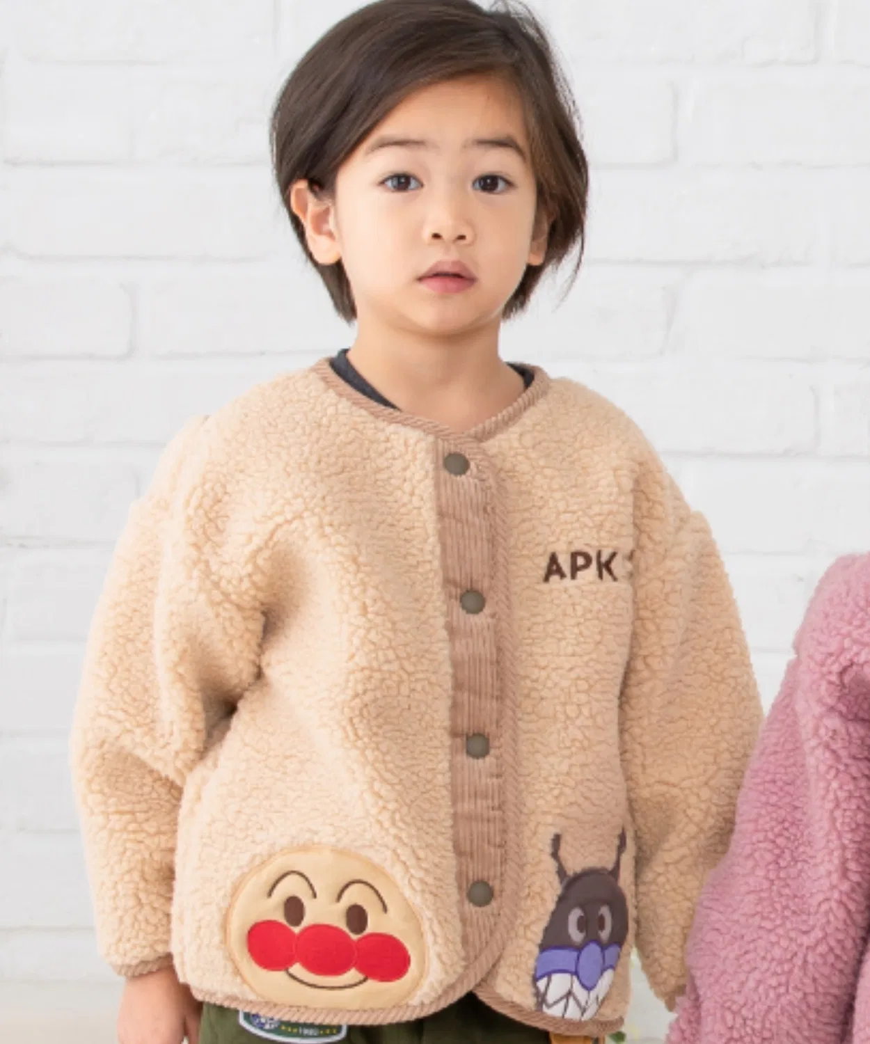 Куртка из искусственного меха Anpanman Kids Collection, чёрный — фото 2