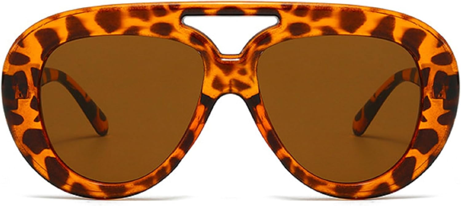 

Ретро-солнцезащитные очки-пилот для женщин, модные, с двойной перемычкой, градиентные, с защитой от УФ-излучения UV400, трендовые солнцезащитные очки для мужчин mincl, C12