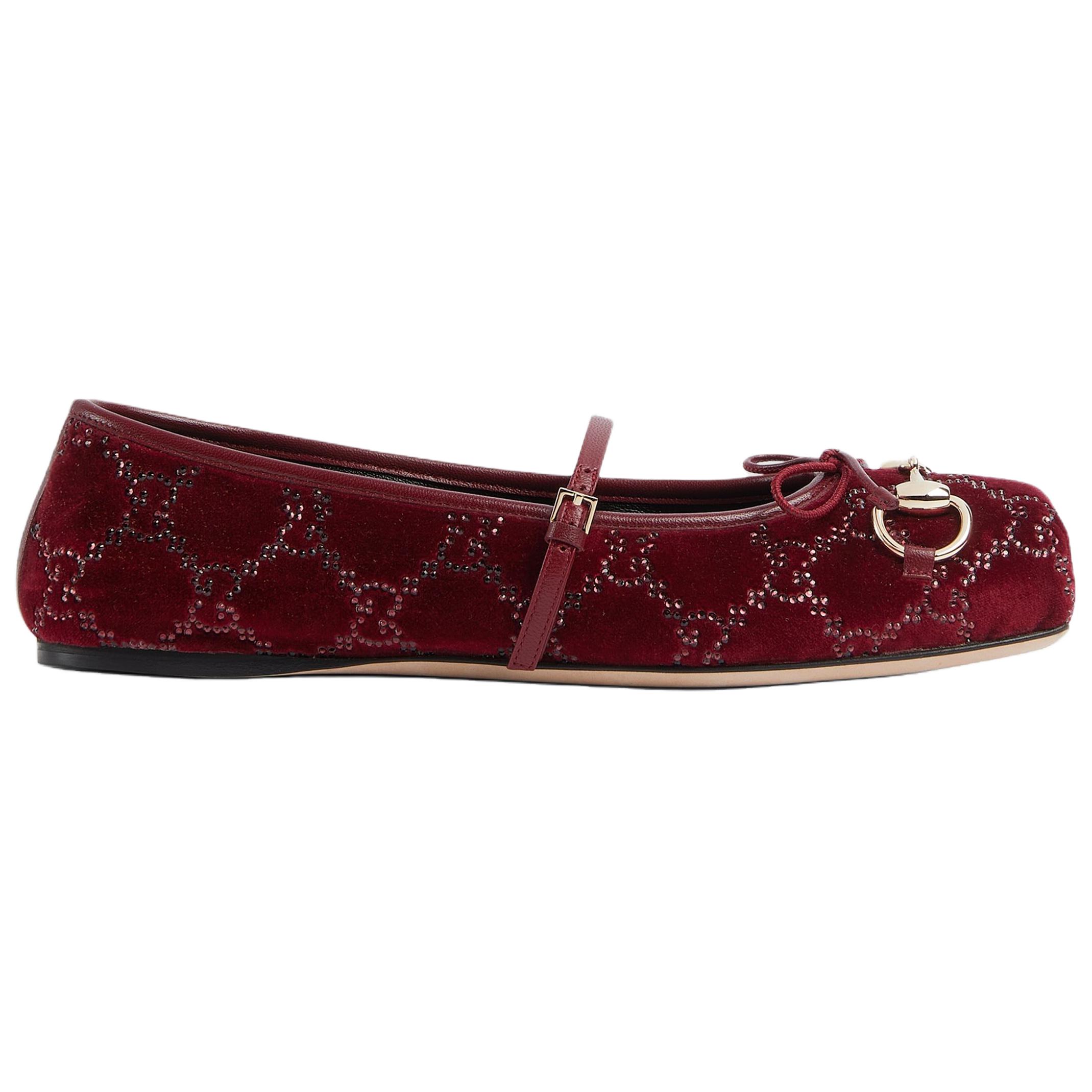 GUCCI Туфли Mary Jane с пряжкой Horsebit для женщин красные — фото 3