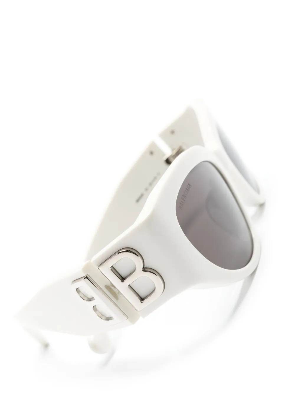 Солнцезащитные очки Bossy в круглой оправе Balenciaga Eyewear, белый — фото 3