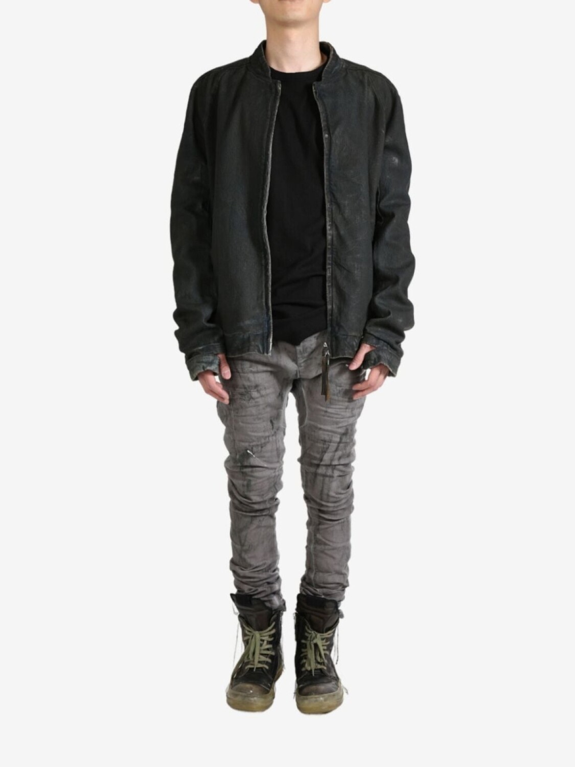 

Куртка с эффектом потертости Boris Bidjan Saberi, черный