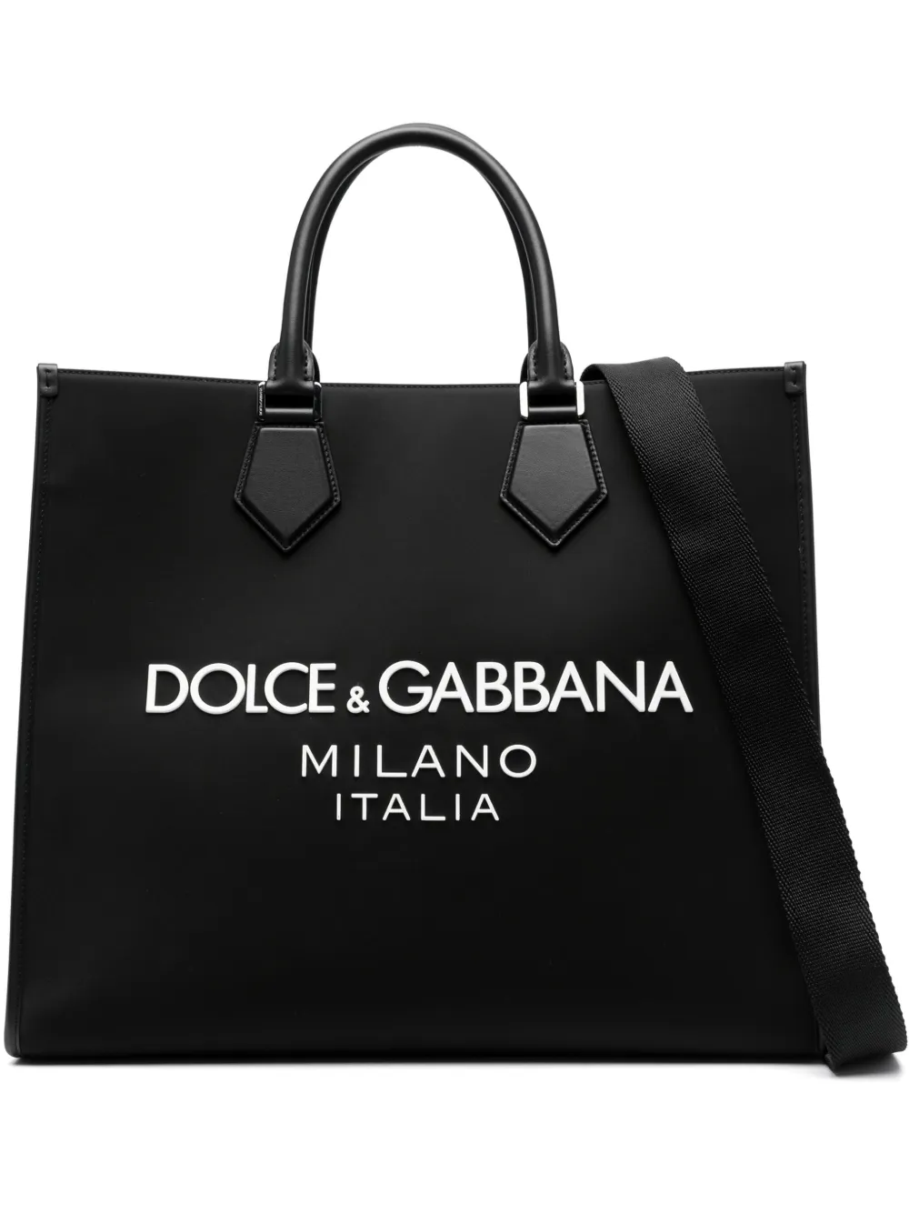 

Большая сумка-тоут с тисненым логотипом DOLCE & GABBANA, черный