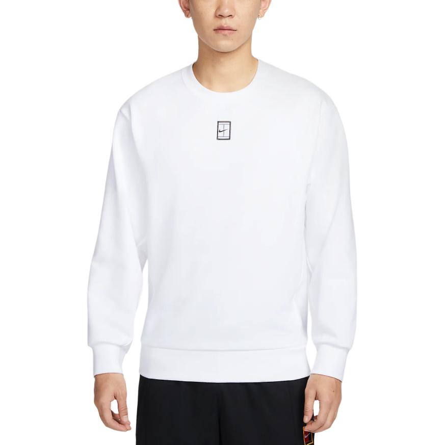 Мужская толстовка Court Heritage Dri FIT Fleece Nike, белый — фото 3