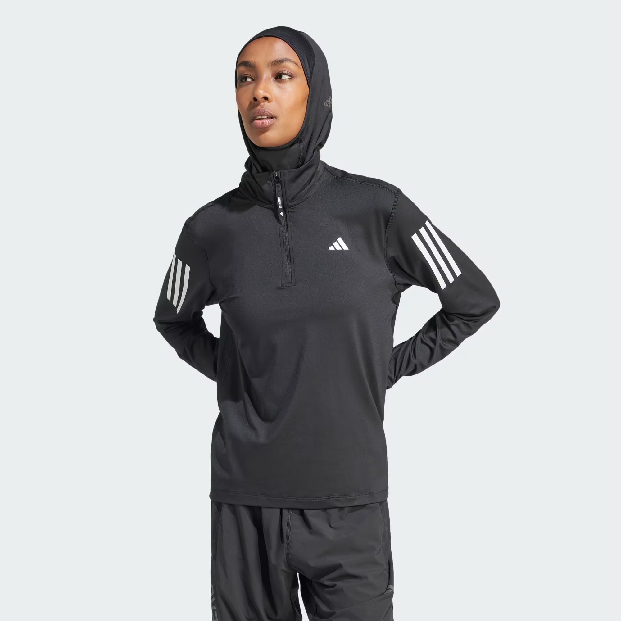 

Куртка Run с полумолнией до половины Adidas, цвет Black