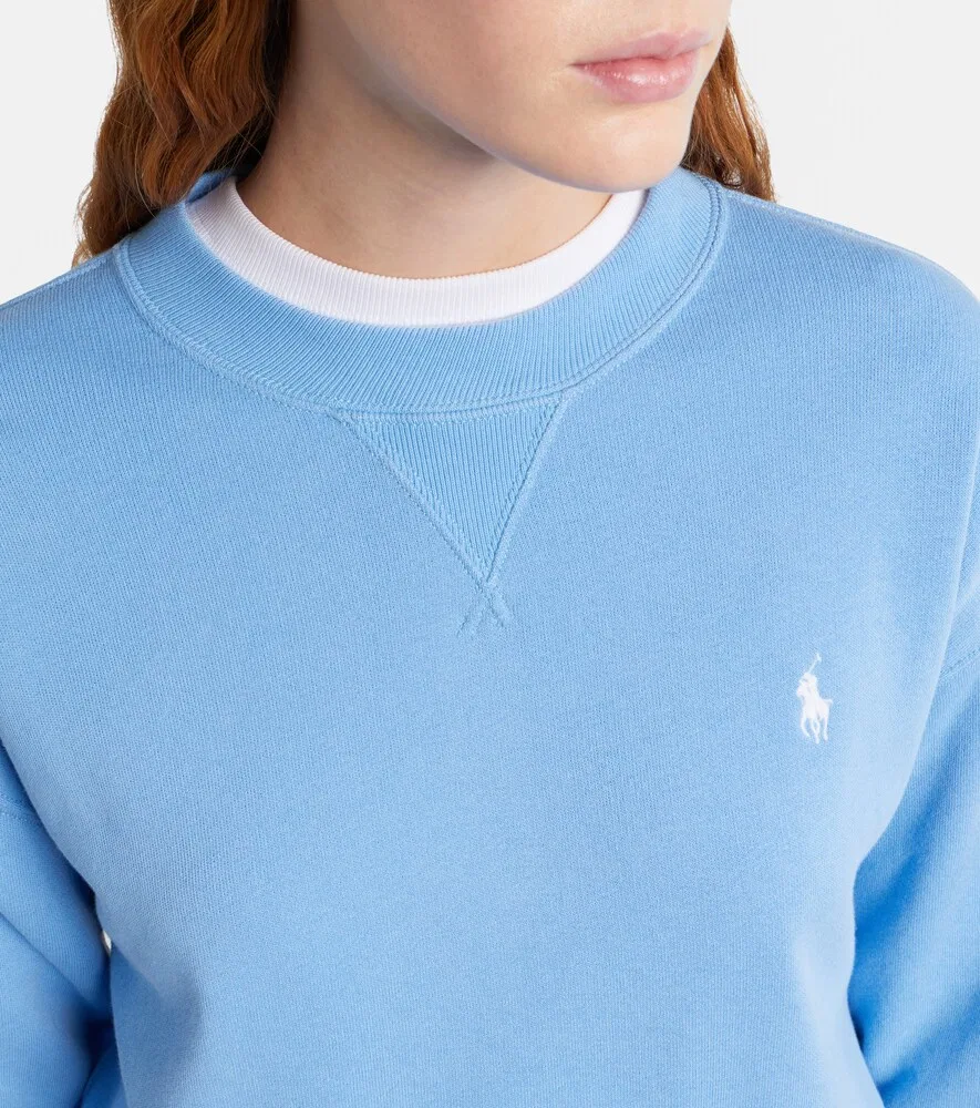 Толстовка из хлопкового флиса Polo Ralph Lauren, синий — фото 4