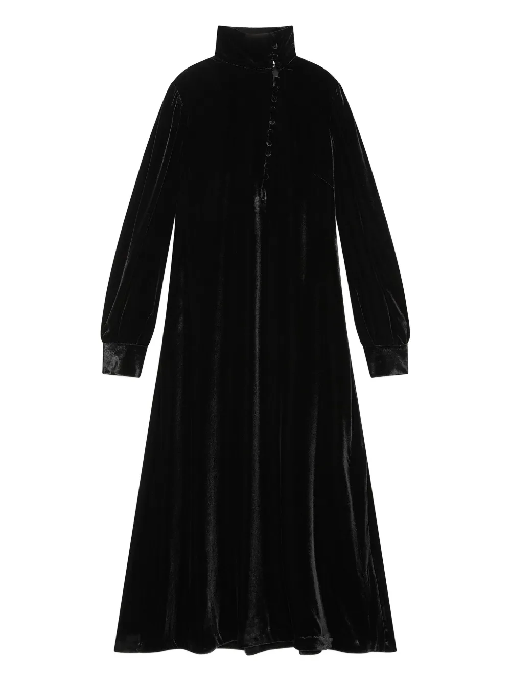 

Бархатное платье макси с высоким воротником Maliparmi, черный