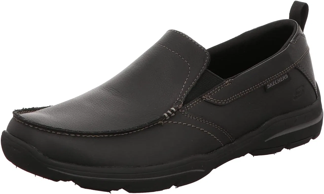 Мужские лоферы Skechers свободного кроя: Harper - Forde, Black (Black Leather)