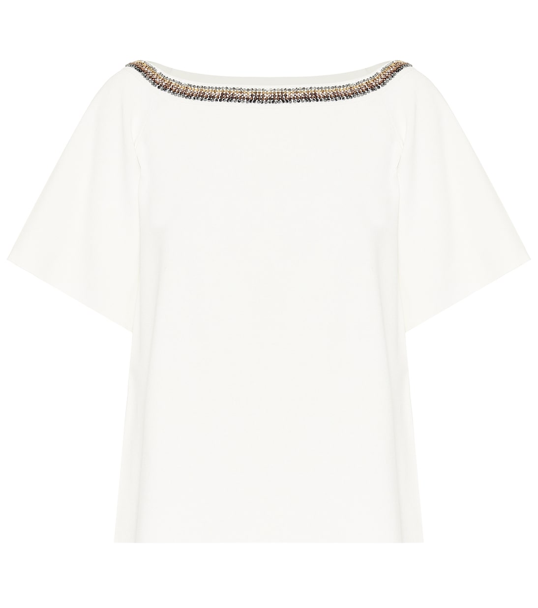 

Вышитый топ из плотной вязки Stella McCartney, слоновая кость