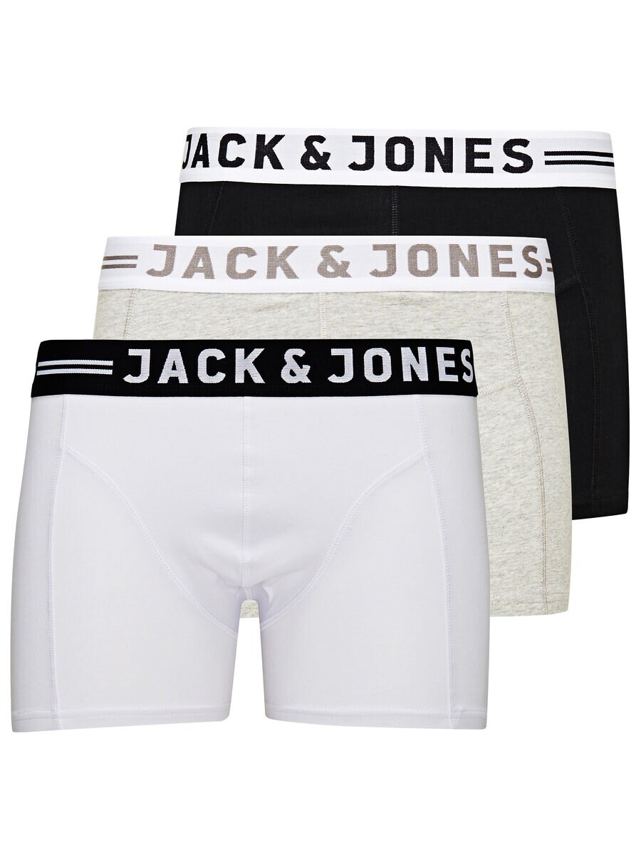 

Трусы JACK & JONES Boxer shorts Sense, цвет mottled grey/black/white