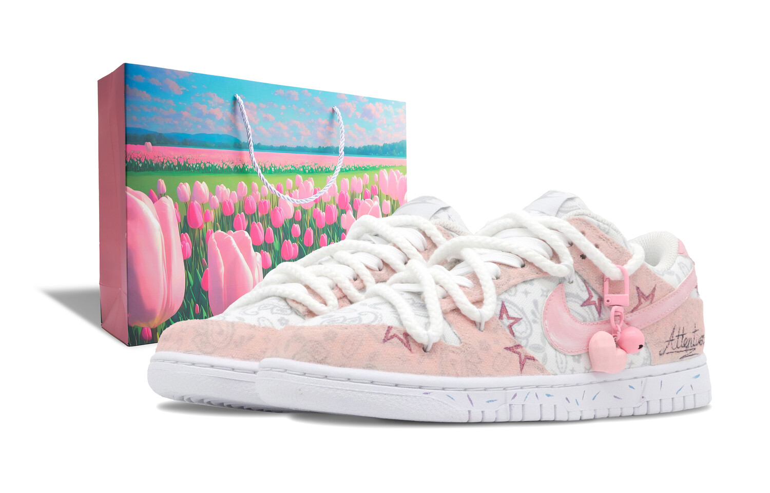 

Кроссовки Nike Dunk Skateboard Shoes Women's Low-Top White, Розовый, Кроссовки Nike Dunk Skateboard Shoes Women's Low-Top White