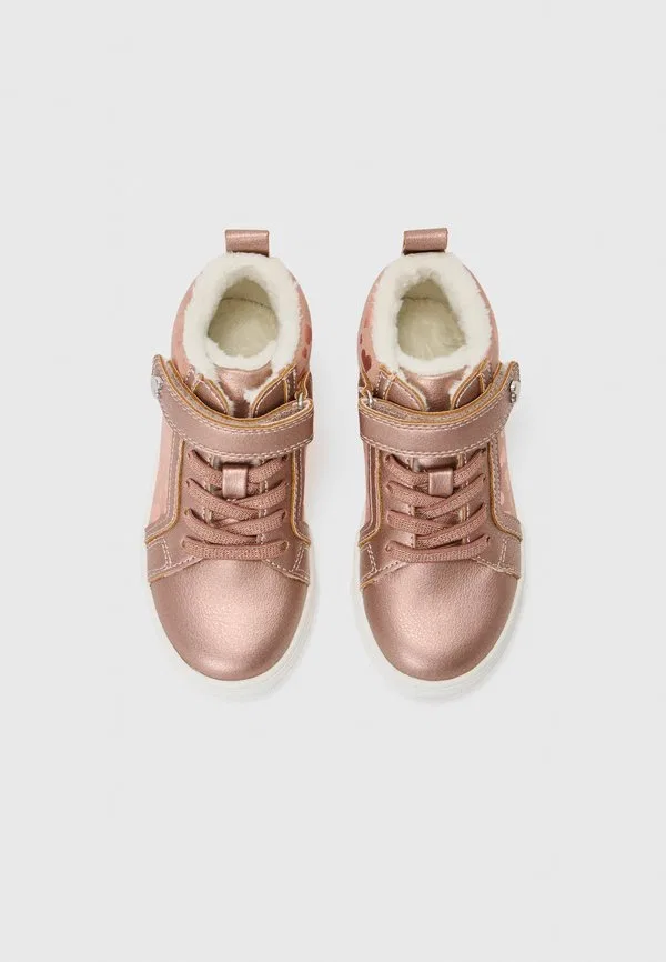Высокие кроссовки цвета розового золота Friboo, Rose Gold-Coloured — фото 4
