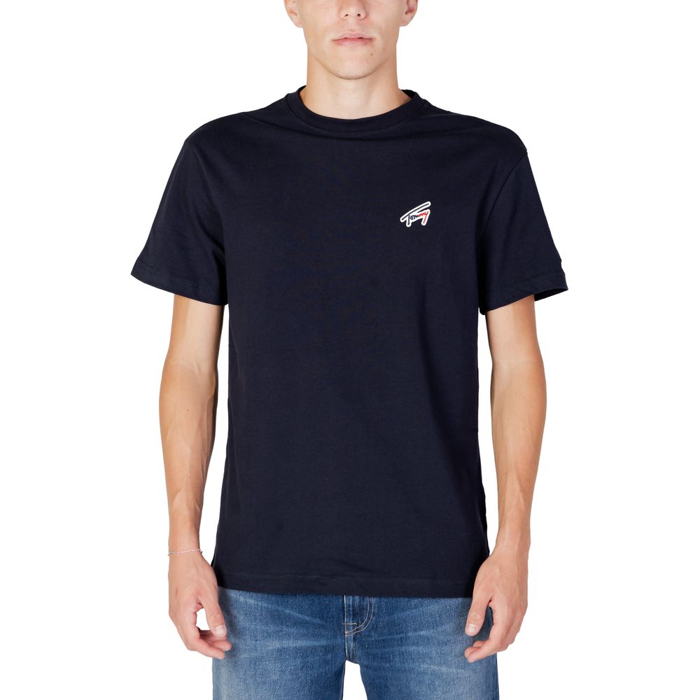 

Синяя хлопковая футболка Tommy Jeans