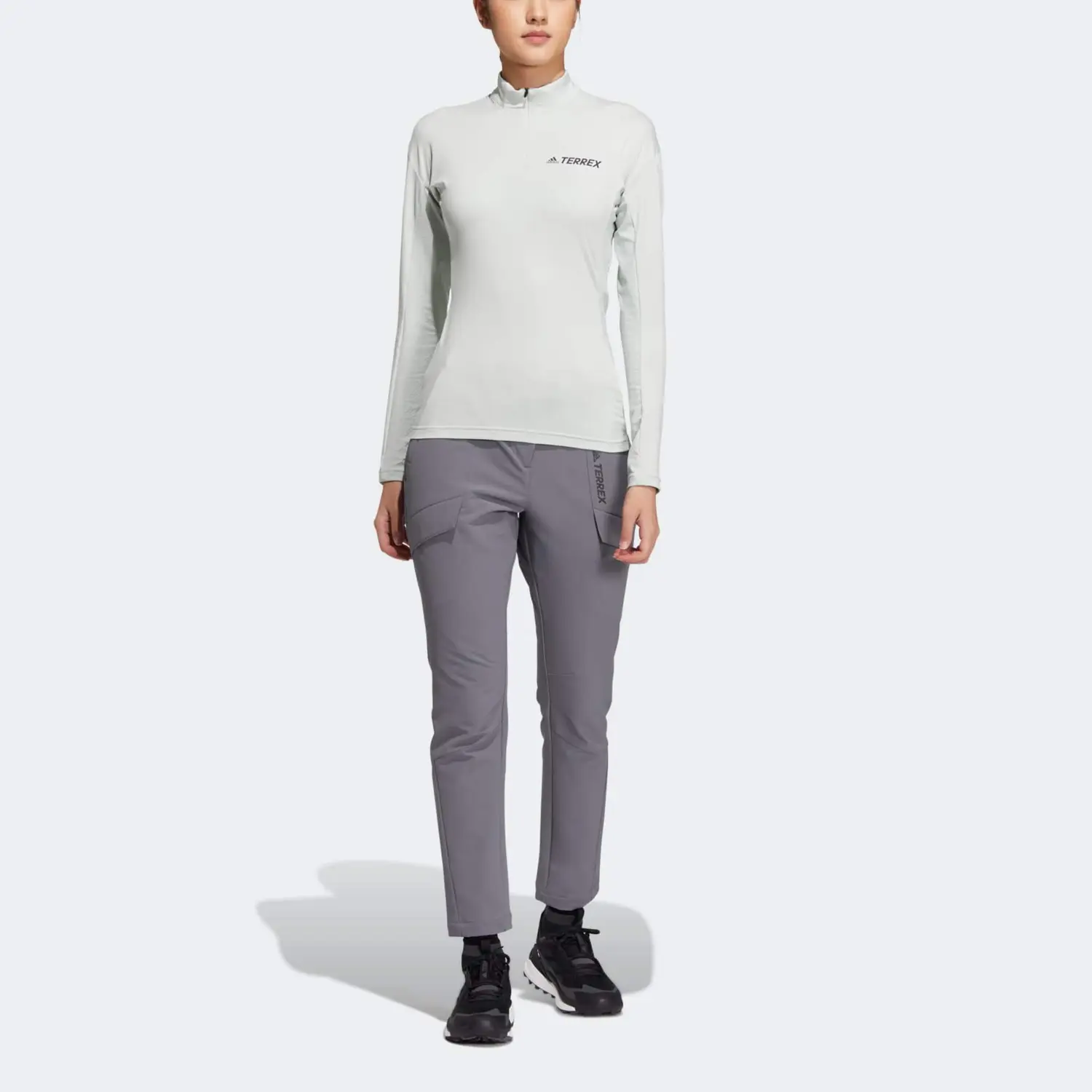 DWR Вязаные Спортивные Штаны Женские Синий Серый Adidas — фото 3