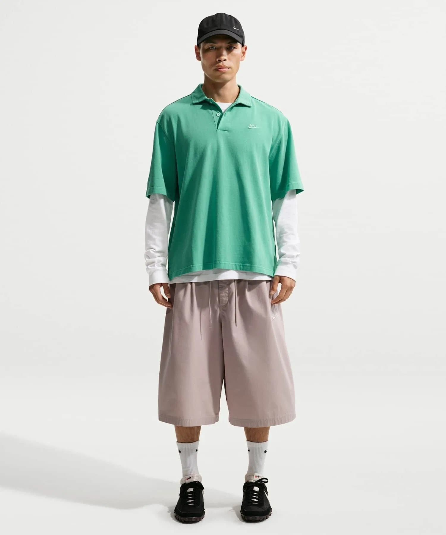 Мужская футболка-поло Nike Sportswear Club IF0732-365 цвета малахит — фото 4