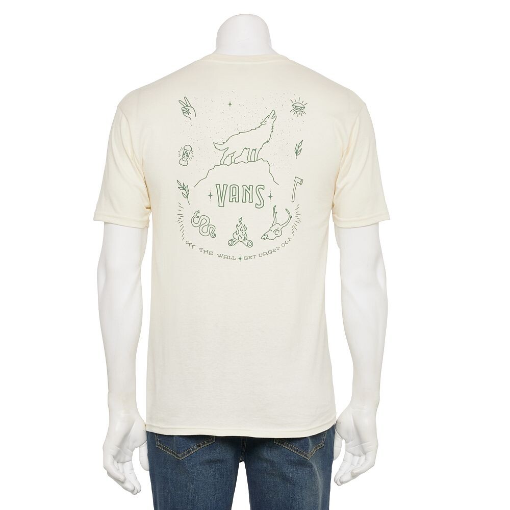 

Мужская футболка с короткими рукавами и рисунком Vans Essential, цвет Antique White