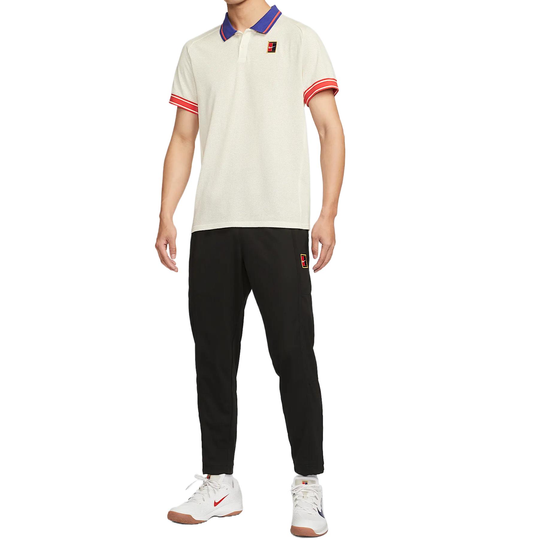 Court Heritage Men's Tennis Polo Nike, светло-слоновая кость/светло-красный — фото 4