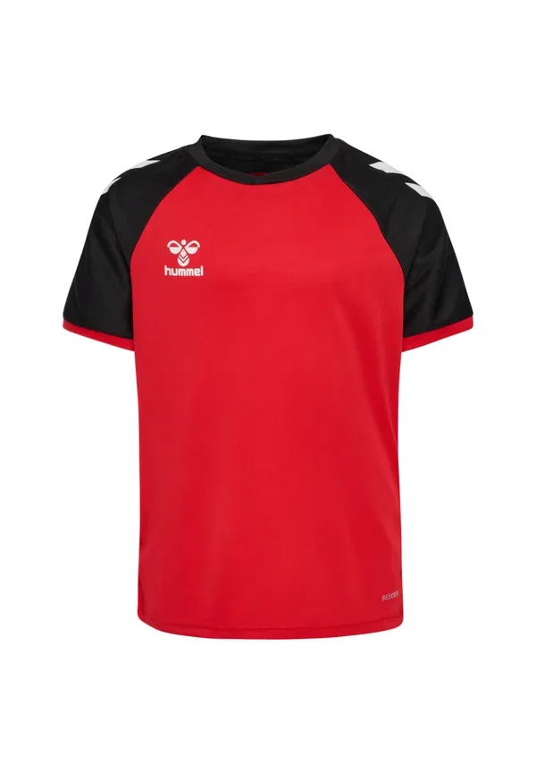 Футболка спортивная Hummel League SS, цвет истинный красный, черный
