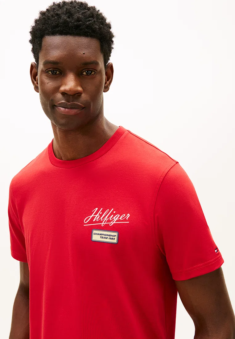 Футболка с графическим принтом, TH Mainline Tommy Hilfiger, красный — фото 3