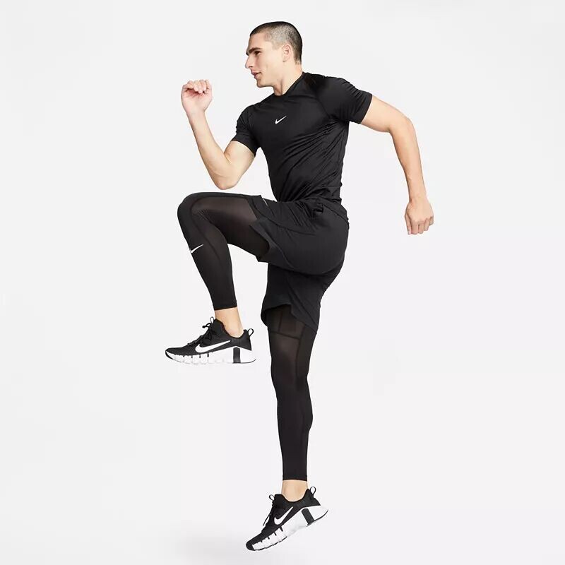 Мужская футболка узкого кроя с короткими рукавами Nike Pro Dri-FIT, черный — фото 2
