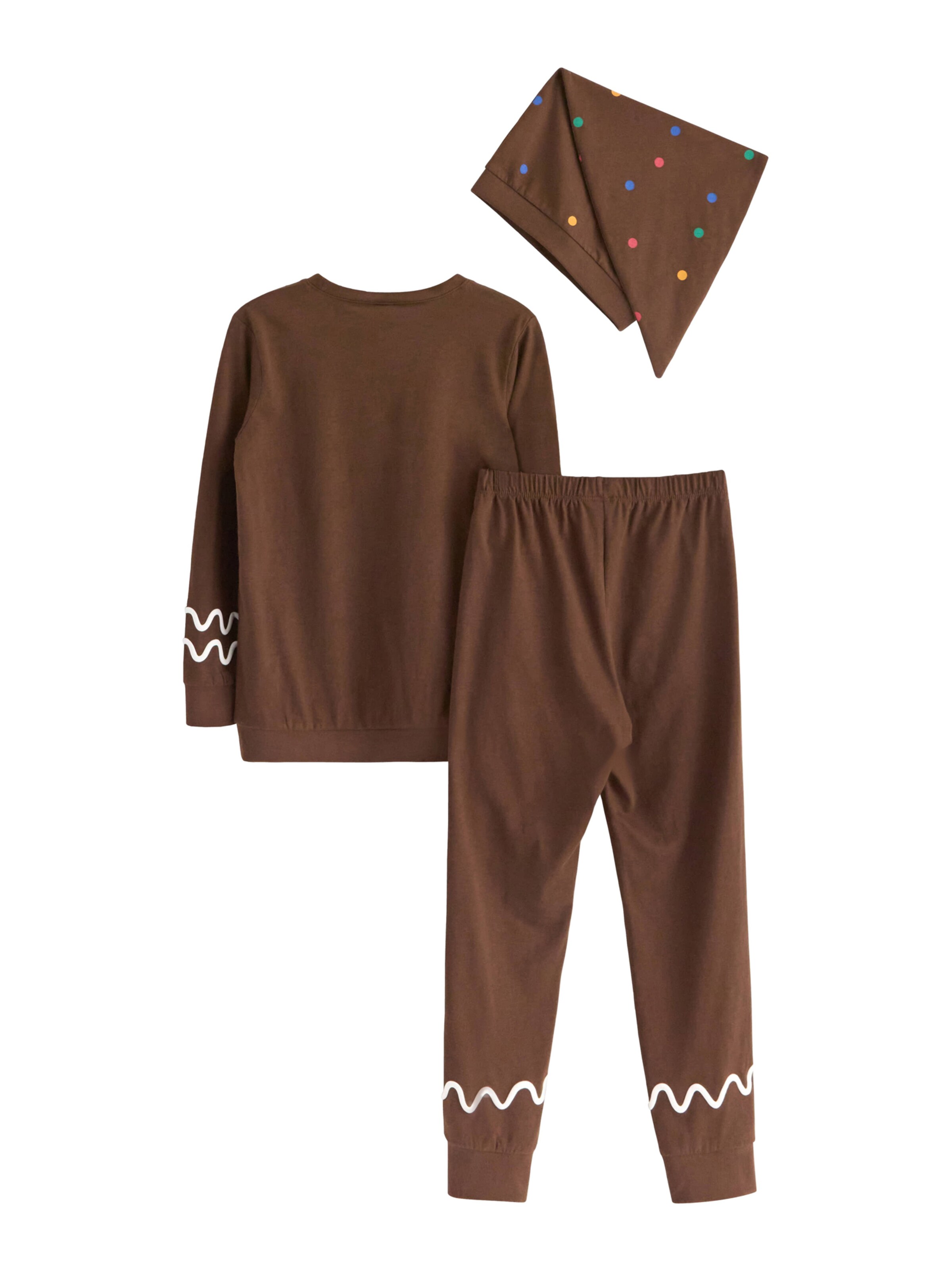 Lindex Пижама 'Christmas Santa Ginger' в темно-коричневом цвете — фото 2