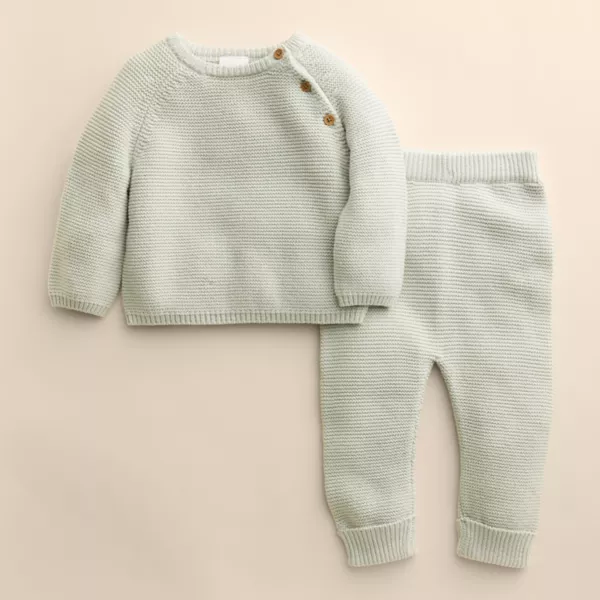 

Комплект из детского свитера и штанов Little Co. By Lauren Conrad, цвет silver pearl