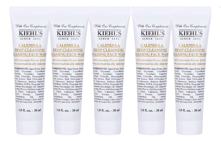 Гель-пена для очищения лица Kiehl's Calendula Deep Cleansing Foaming, 30 мл х 6 — фото 4