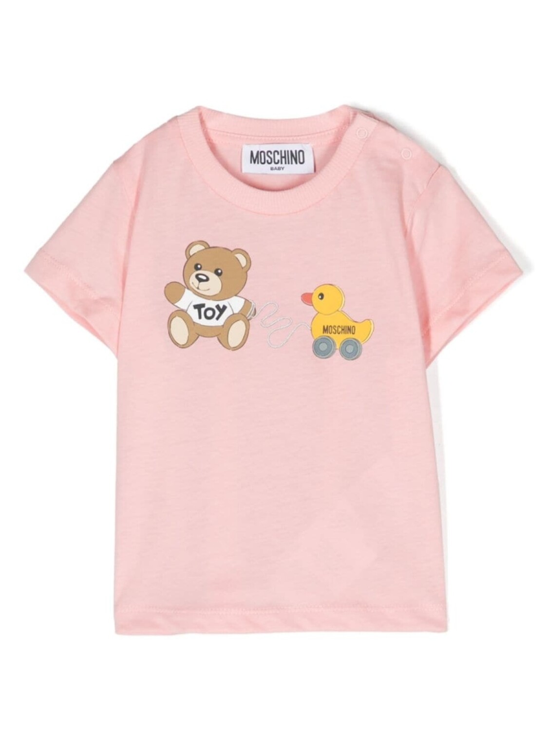 

Moschino Kids футболка с принтом, розовый