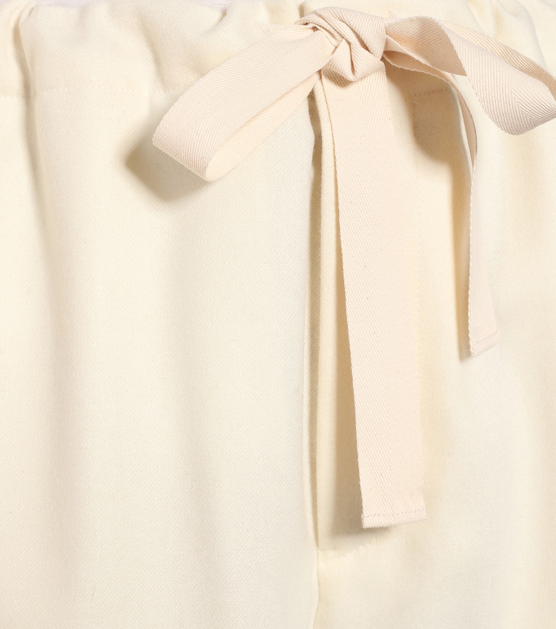Широкие брюки из смесовой шерсти и твила Jil Sander, Natural — фото 4