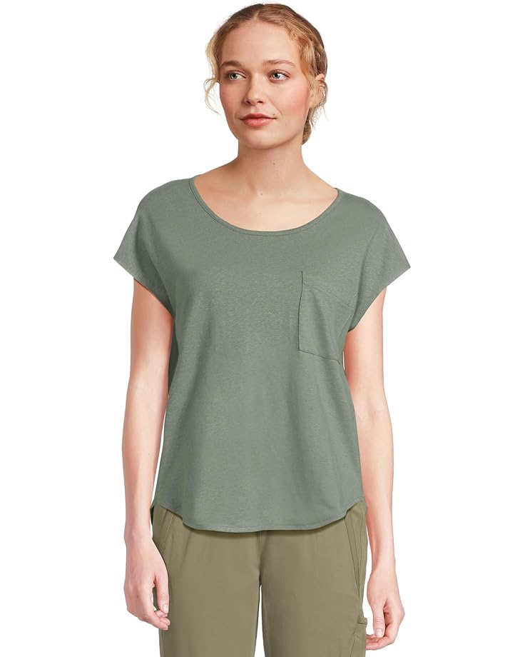 

Футболка L.L.Bean Cotton Linen Tee Scoop Neck, цвет Sea Green