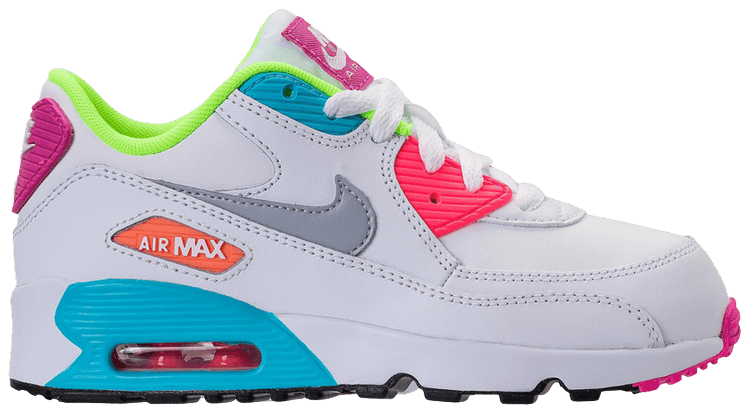 

Кроссовки Nike Air Max 90 Leather PS 'White Multi-Color', белый