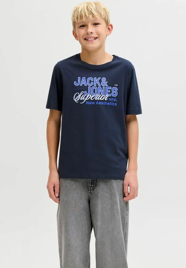 Детская футболка с принтом Jack & Jones Junior, Navy Blazer — фото 2