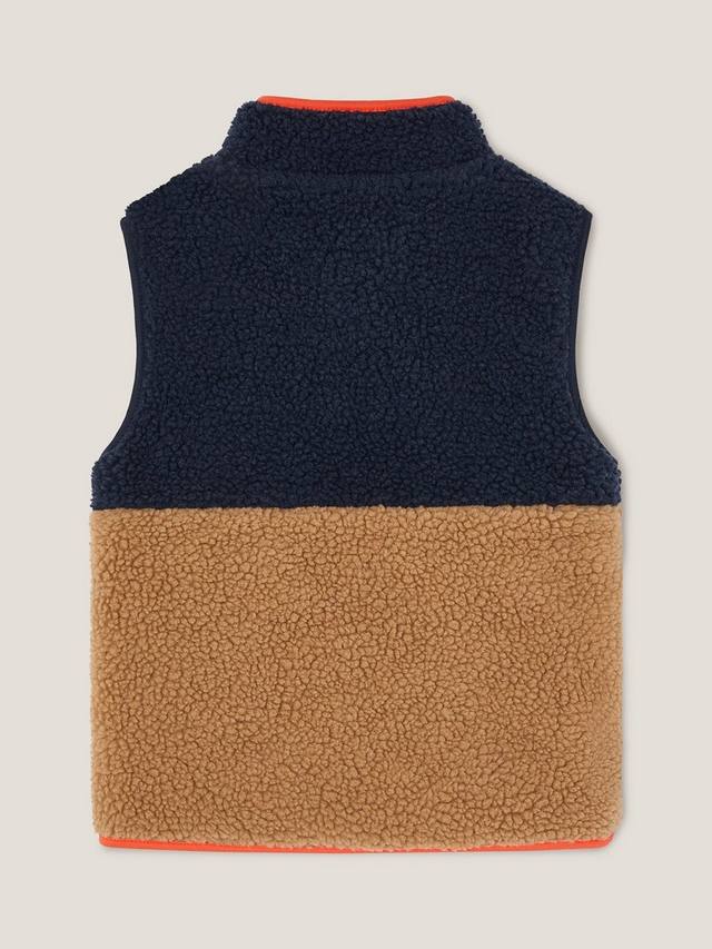 Детский безрукавный джемпер Borg с цветными блоками Monsoon, Navy — фото 2