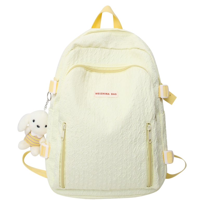 

Deli Bear Нейлоновый рюкзак женский, Yellow Gift Box+Rabbit Pendant