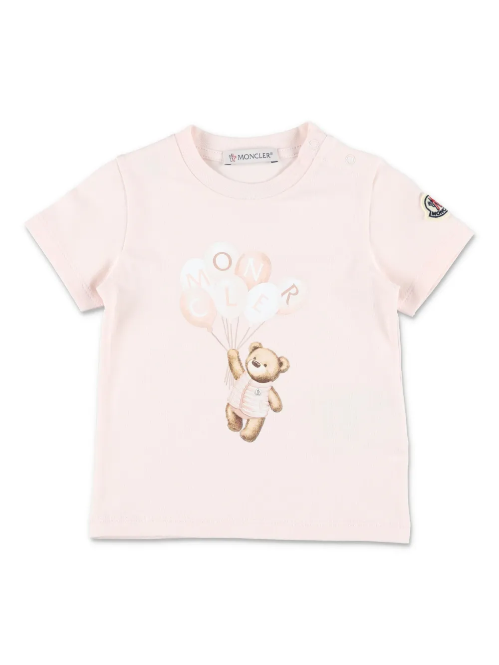 

Футболка с логотипом Moncler Enfant, розовый