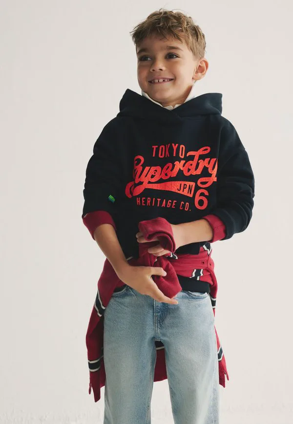 Худи со старым логотипом, стандартного кроя. Superdry & Co, Navy — фото 2