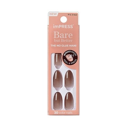 

Impress Bare But Better Ma - Уютные самоклеящиеся ногти, 30 шт Kiss