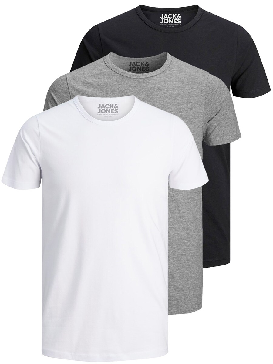 

Рубашка JACK & JONES JJO-Neck, цвет mottled grey/Black/White