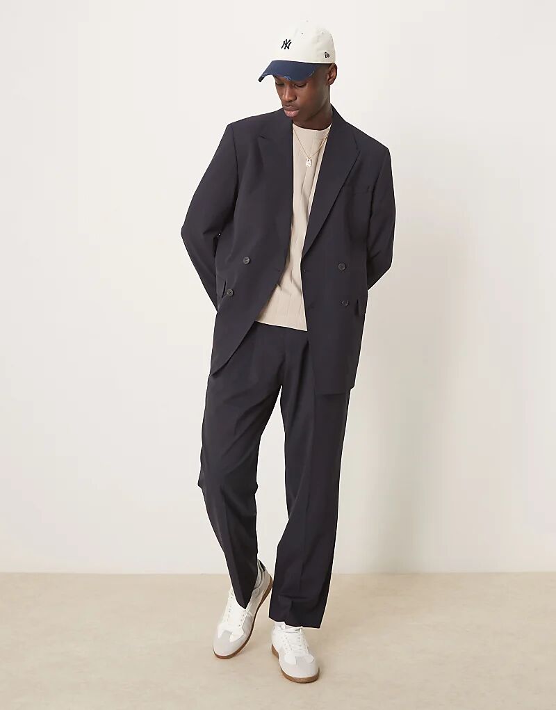 

Selected брюки Liam классического кроя темно-синего цвета