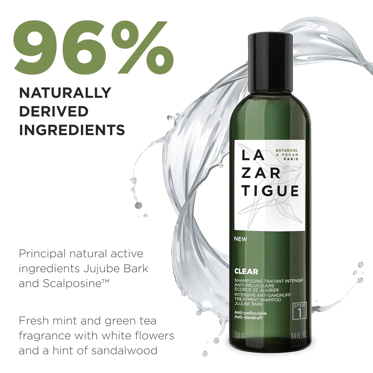 Интенсивный шампунь против перхоти «Clear Intensive Anti-Dandruff Treatment Shampoo» от LAZARTIGUE, 250 мл Lazartigue — фото 3