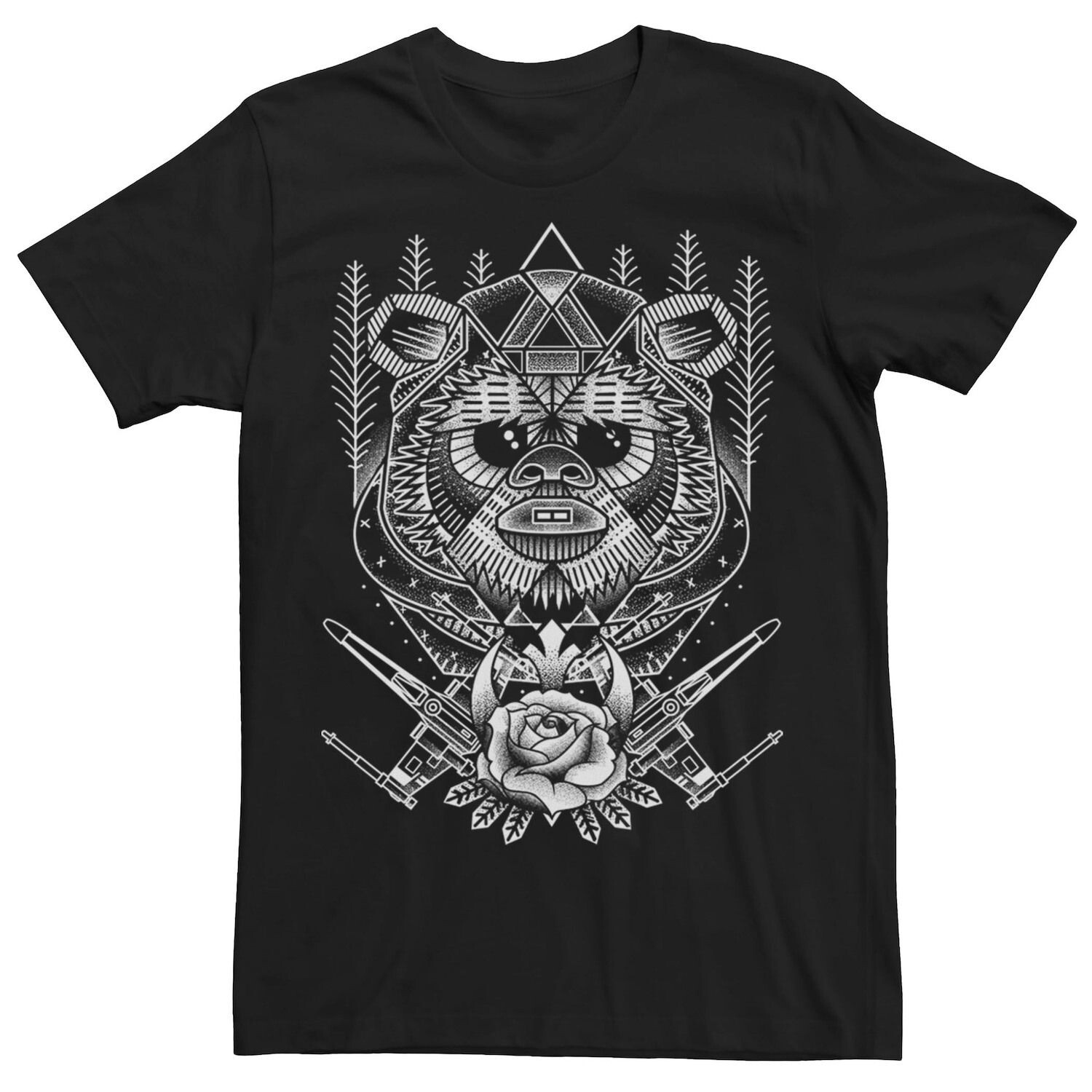 

Мужская футболка с рисунком «Звездные войны» Angular Ewok Star Wars, черный